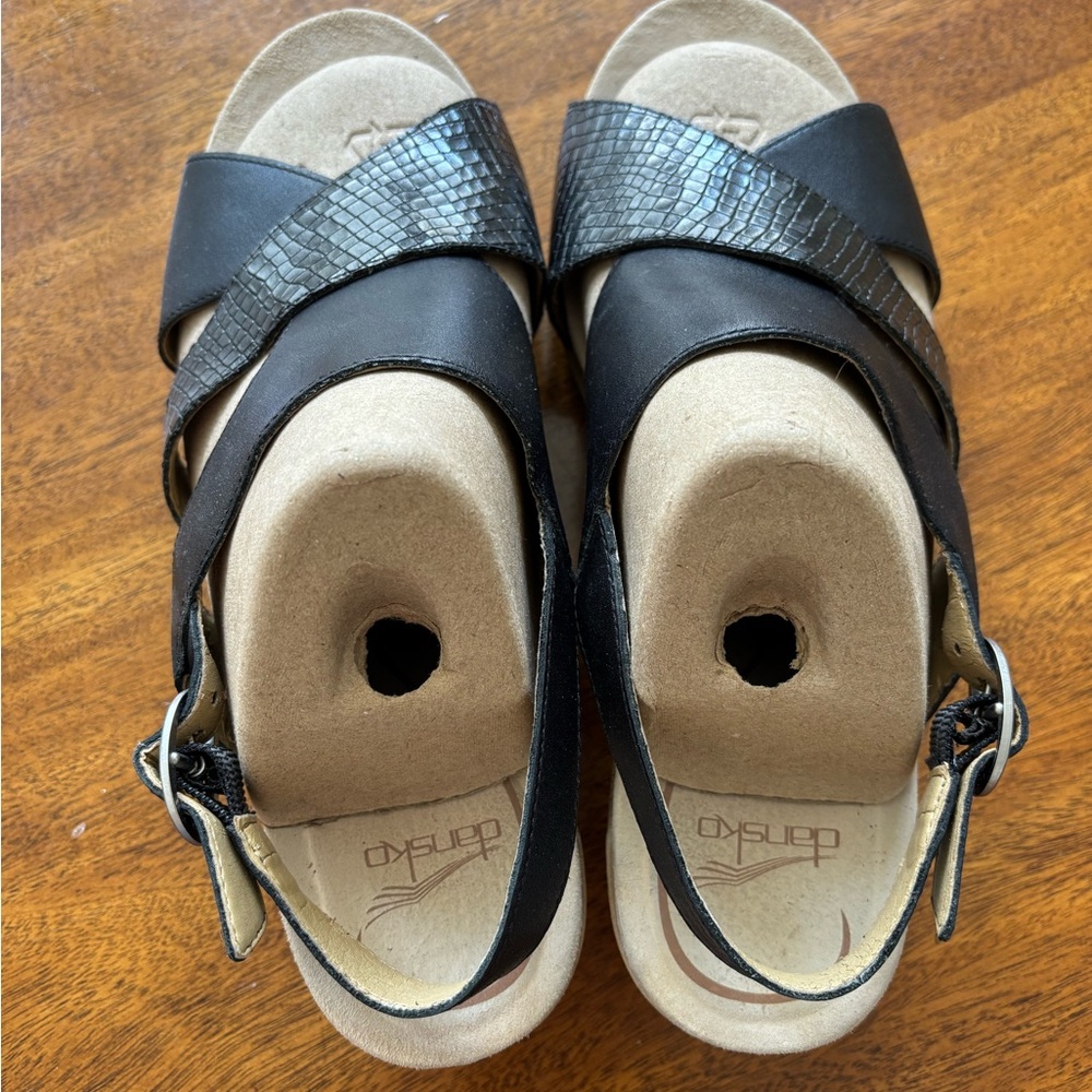 Dansko Black Strappy Sandals